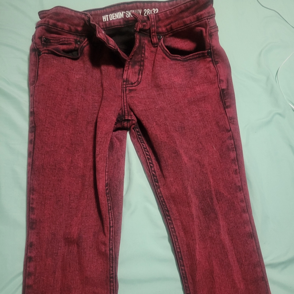 28x32 Red Men's skinny jeans Mens